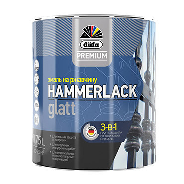 HAMMERLACK на ржавчину гладкая RAL-6005 зёленый мох 2л "DufaPremium" Эмаль (под заказ)
